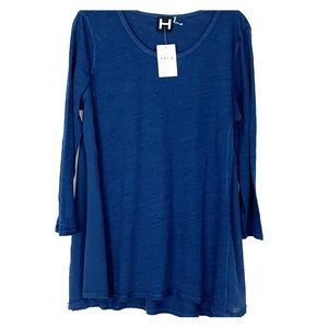 H by Bordeaux Athleisure long sleeve Navy Blue top